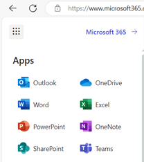 accessing sharepoint via the m365 portal